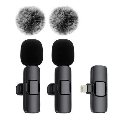 Dabfavshop mini mic for recording with dual lavalier design and windshields for clear audio capture
