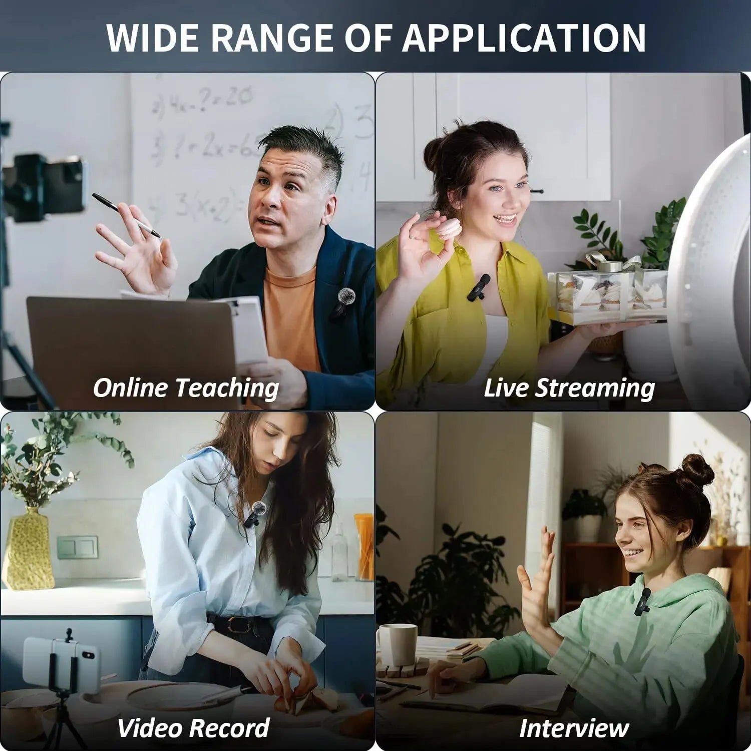 Dabfavshop mini mic for recording used in online teaching, live streaming, video recording, and interviews