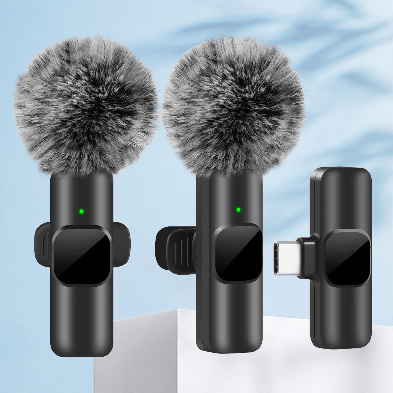 Dabfavshop mini mic for recording with furry windscreen for outdoor use and clip-on design