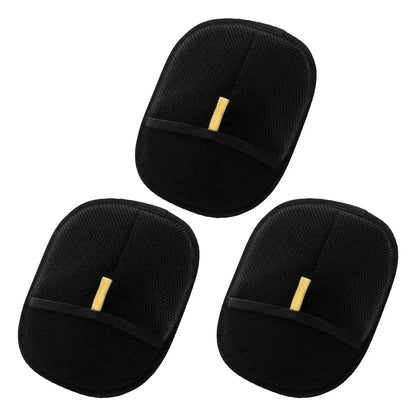 Set of three black Dabfavshop electrostatic pet hair removers for easy fur removal from surfaces