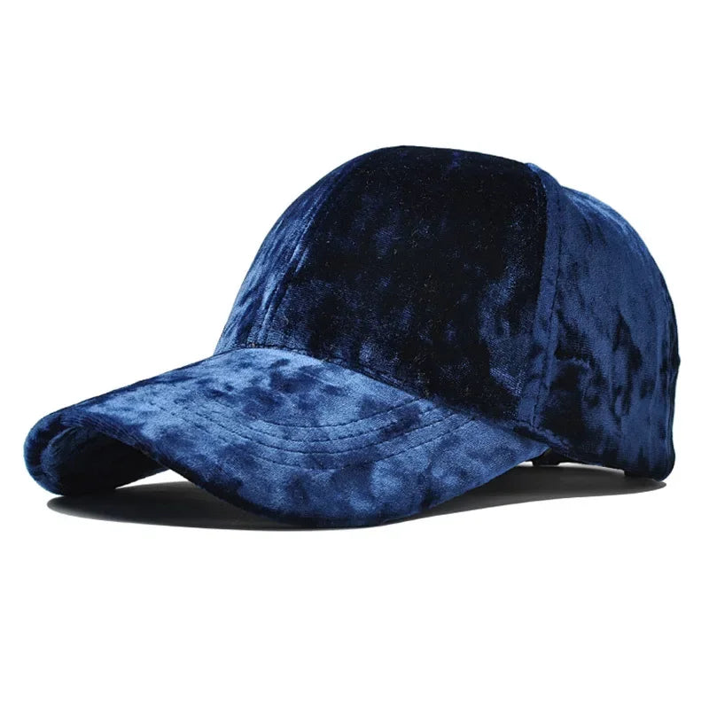 Dabfavshop stylish velvet hat in navy blue, perfect for adding flair to any outfit