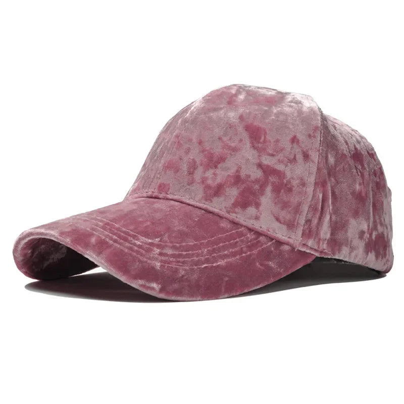 Stylish velvet hat in soft pink hue, perfect for adding a chic touch to any outfit