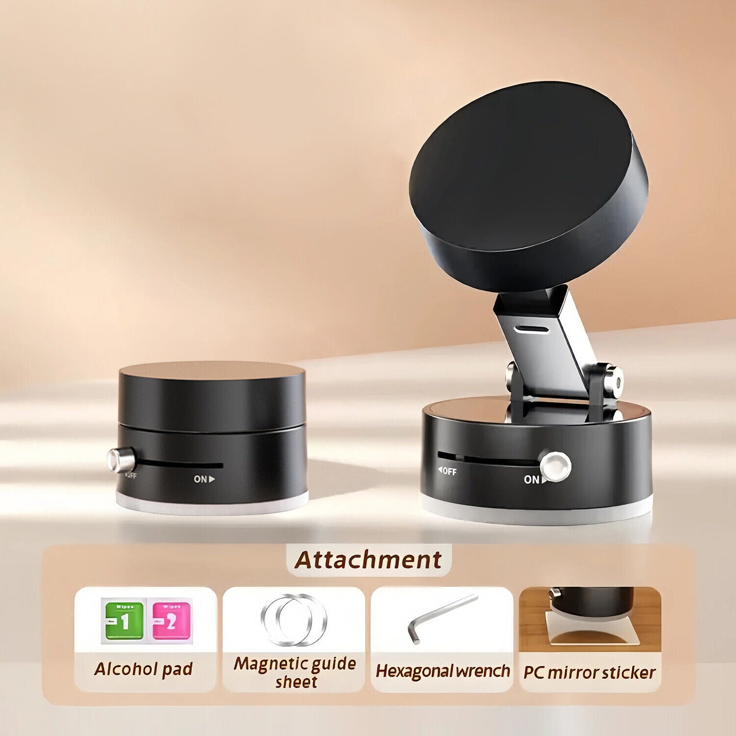 Dabfavshop ultimate suction car mount with adjustable angle and accessories for secure phone attachment