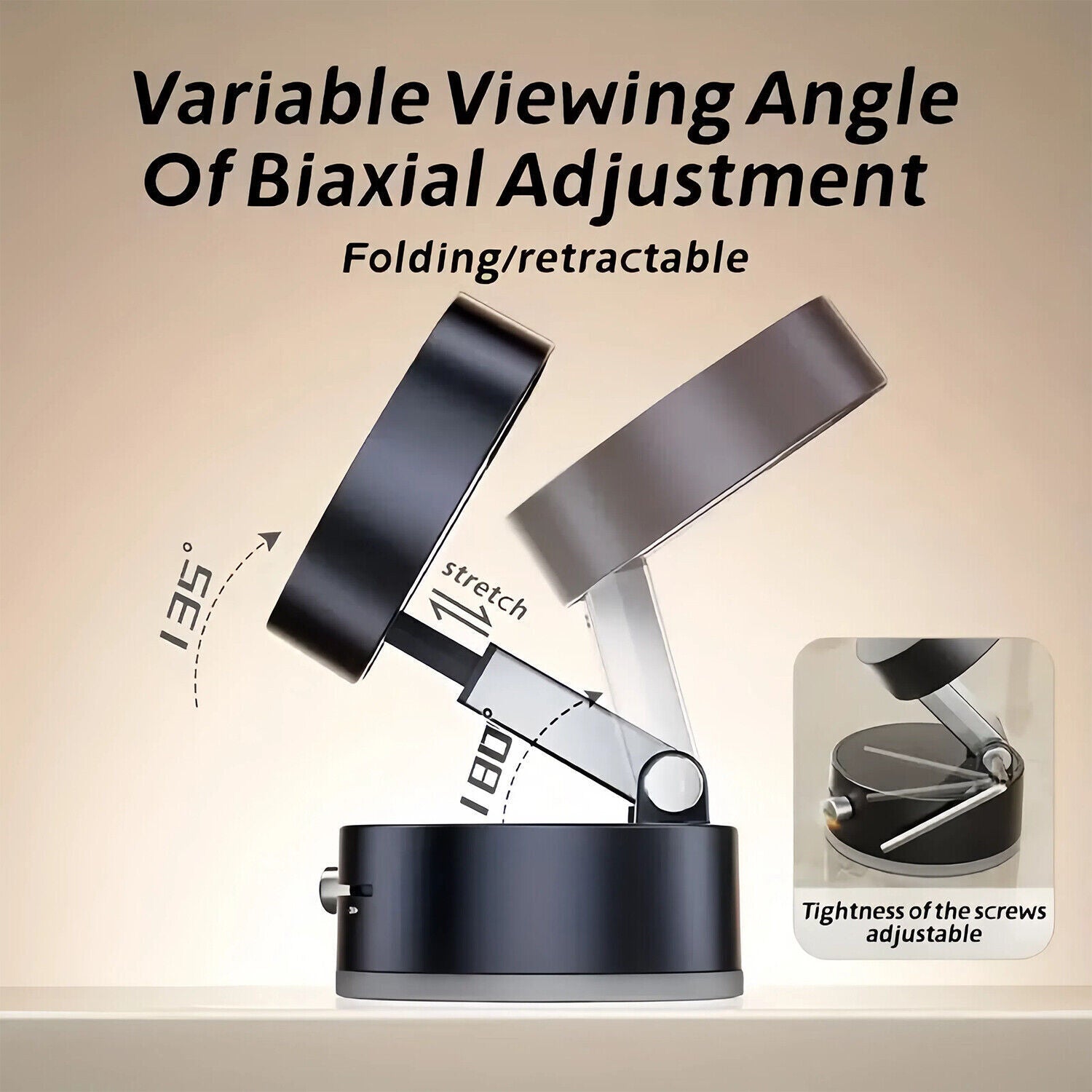 Ultimate suction car mount with adjustable viewing angle for secure device positioning