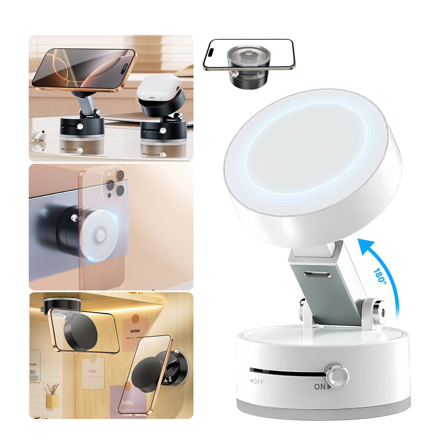 Ultimate suction car mount with adjustable design for secure smartphone placement and easy access