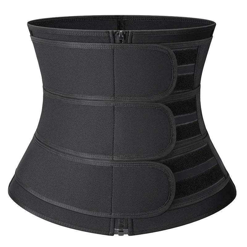 Black waist trainer for men designed for effective body shaping and support during workouts