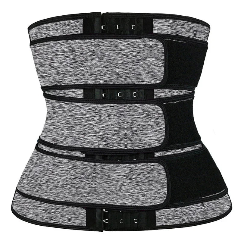 Dabfavshop waist trainer for men in gray with adjustable straps for optimal comfort and support