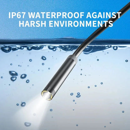Waterproof endoscope camera with IP67 rating for use in harsh environments