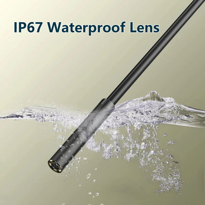 IP67 waterproof lens of a waterproof endoscope camera for versatile use in wet environments